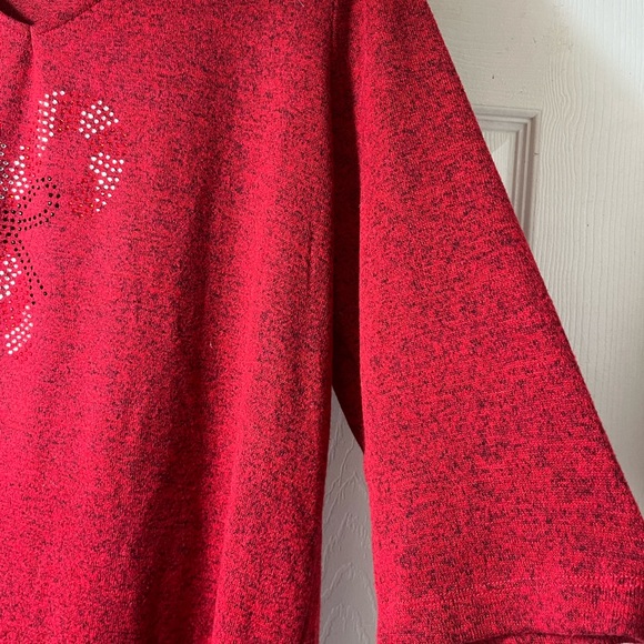 Wishing you a very MAGICAL SEASON  Women’s Embellished Tie Top-Red Tunic… - Picture 3 of 10